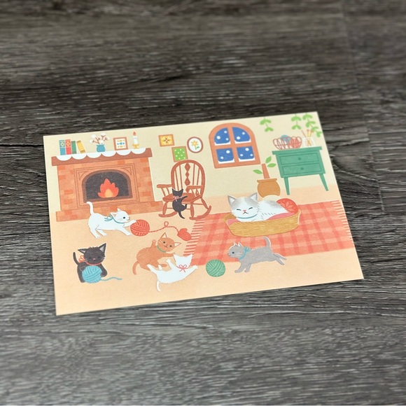 Kittens Stay Home in Winter Postcard ❘ Travel Card ❘ Postal Card ❘ Postal ❘ Card - Picture 2 of 3